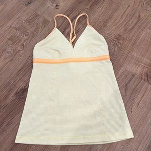 lululemon size 6  yellow sports tank